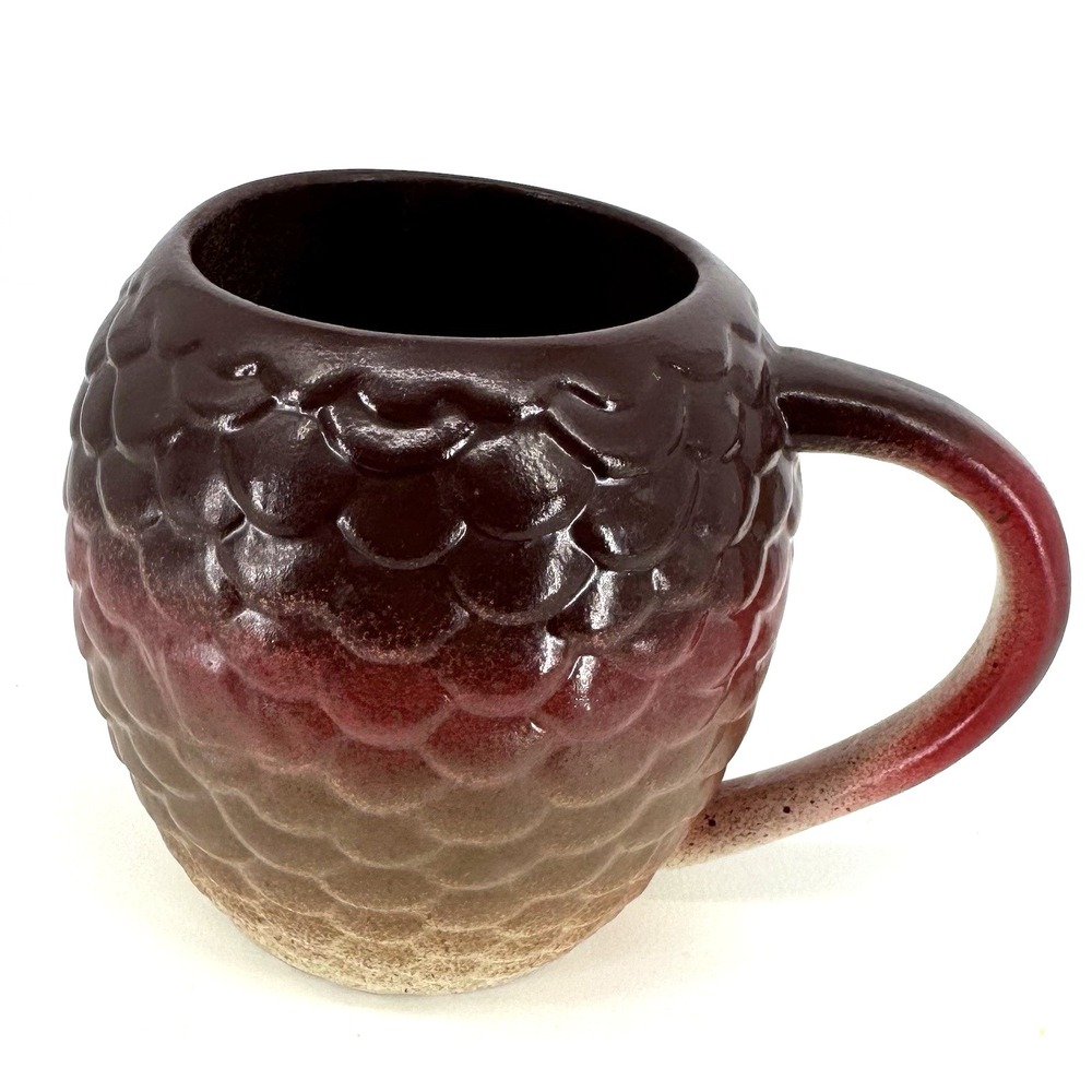 Game of Thrones Dragon Scale Mug 2018 HBO Ceramic Ombré Red Brown Coffee Cup